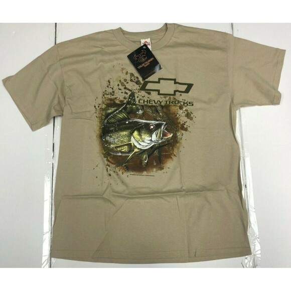 Chevy Trucks Bass Fishing True Timber Adult Men's T-Shirt X-LARGE - Picture 1 of 1